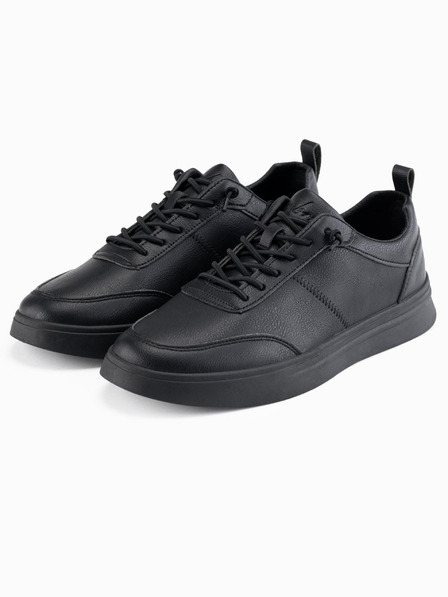 Ombre Clothing Pantofi casual unisex bărbătești eco nubuc negru Ombre Clothing