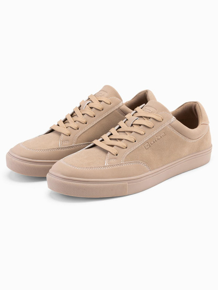 Ombre Clothing Pantofi bărbați monocromi stil streetwear bej Ombre Clothing