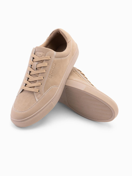 Ombre Clothing Pantofi bărbați monocromi stil streetwear bej Ombre Clothing