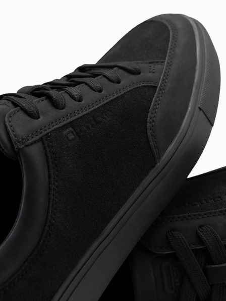 Ombre Clothing Pantofi de stradă monocromi pentru bărbați, stil negru Îmbrăcăminte Ombre