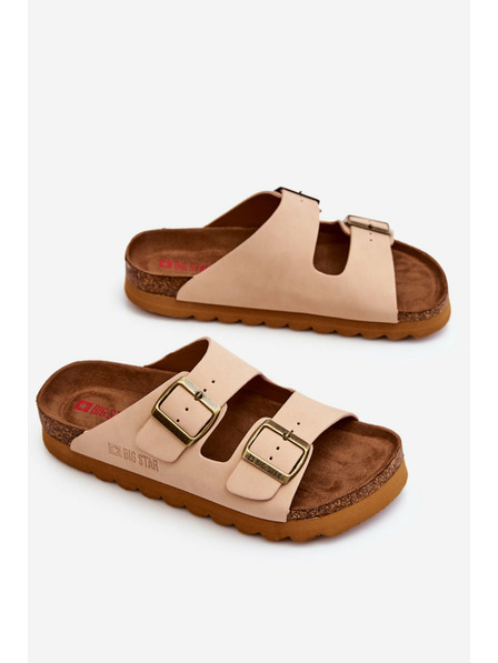 BIG STAR SHOES Papuci clasici pentru femei Big Star LL274478 Bej