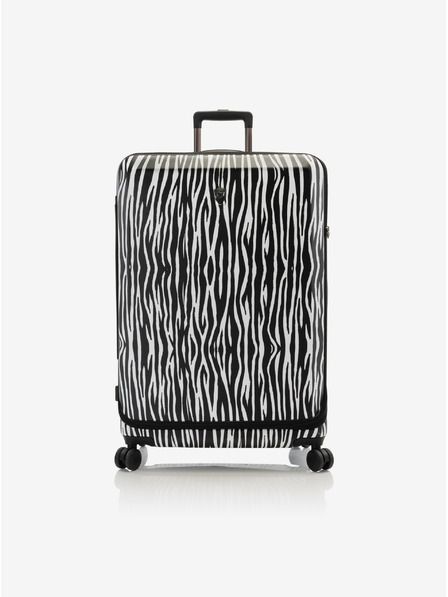 Heys Troller Alb-Negru cu Model Zebră Heys EZ Fashion L