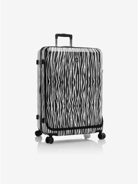 Heys Troller Alb-Negru cu Model Zebră Heys EZ Fashion L