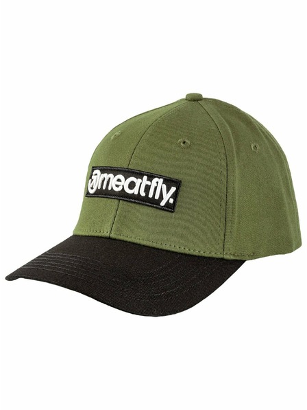 Meatfly Meatfly baseball cap Wayne Flexfit Basic Logo Olive / Black | Black | Size