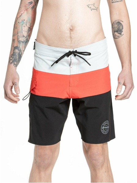 Meatfly Meatfly pantaloni scurți de baie Mitch 21" Roșu Portocaliu / Negru | Roșu | Mărime