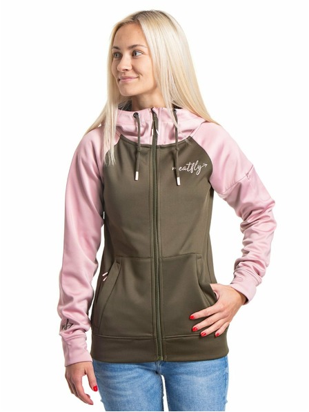 Meatfly Hanorac tehnic Meatfly Alisha Powder Pink/Olive pentru femei