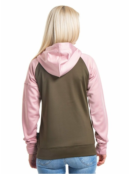 Meatfly Hanorac tehnic Meatfly Alisha Powder Pink/Olive pentru femei