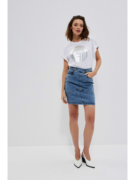 Moodo Fustă damă din denim albastră Moodo