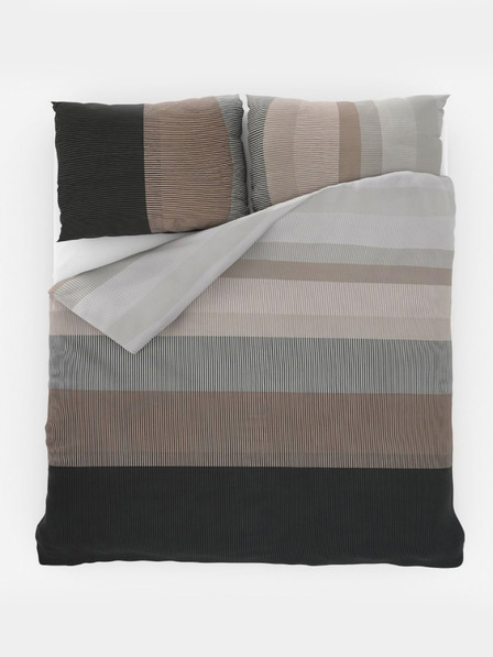 Kvalitex Lenjerie de pat din bumbac franțuzesc DELUX 200x200, 70x90cm NEPTUNE maro