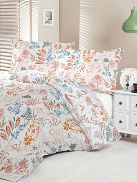 Kvalitex Lenjerie de pat Satin Luxury Collection 140x200, 70x90cm Coral garden Kvalitex