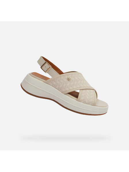 Geox Sandale deschise cremă pentru femei Geox Spherica Ecub-3 S