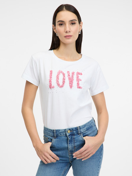 Orsay Tricou alb cu mânecă scurtă pentru doamne ORSAY