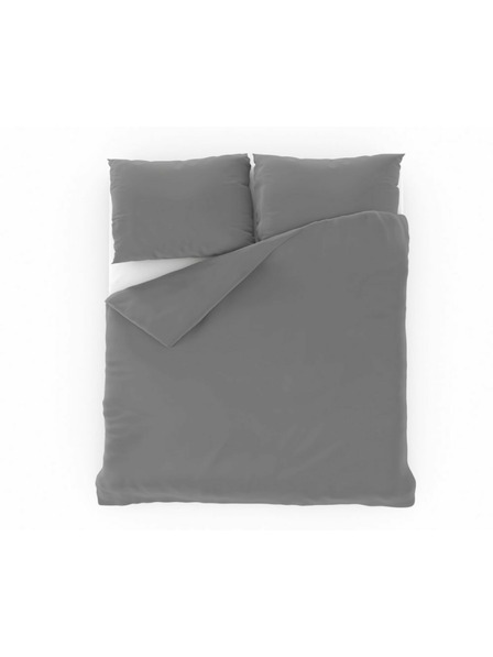 Kvalitex Solid Cotton Bedding 140x200, 70x90cm Light Gray Kvalitex