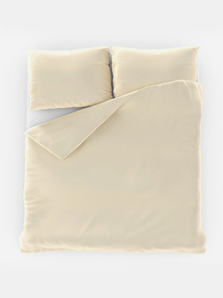 Kvalitex Lenjerie de pat din satin francez LUXURY COLLECTION 1+2, 240x200, 70x90cm crem