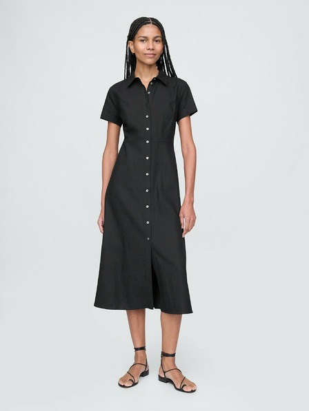 GAP Rochie maxi cămașă din in GAP
