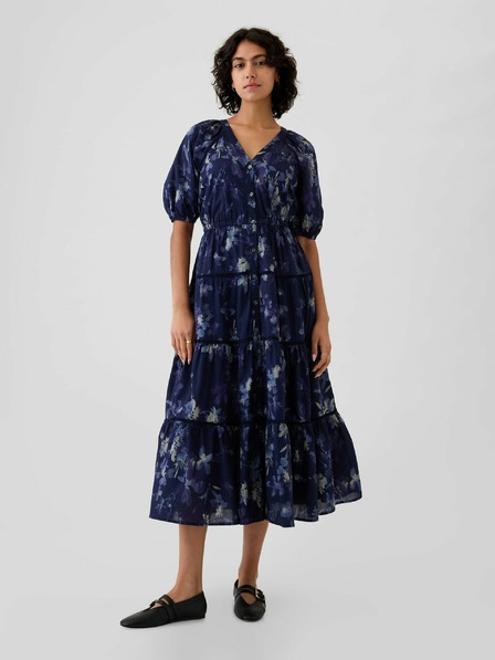GAP Rochie maxi cu cămașă din flori GAP
