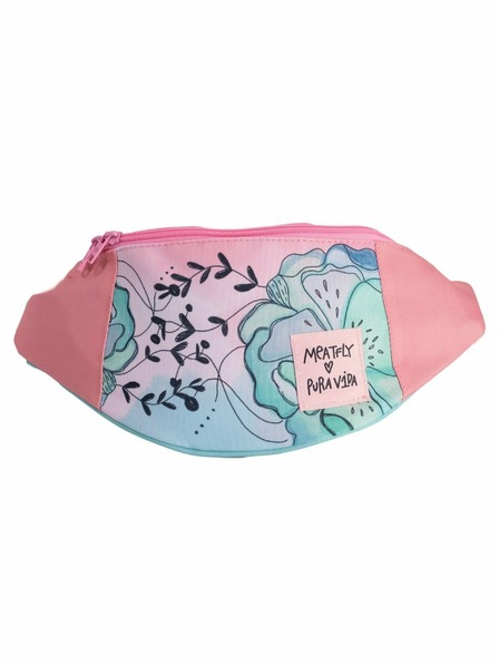 Meatfly Meatfly borsetă X Pura Vida Taya Mint Flowers | Albastru | Volum 2,5 L