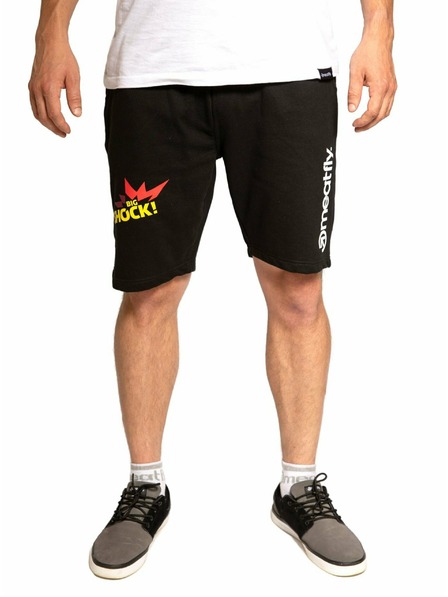 Meatfly Pantaloni scurți sport pentru bărbați Meatfly Big Shock Black | Negru | Mărime