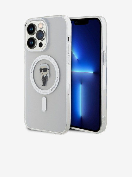 Karl Lagerfeld Karl Lagerfeld IML Ikonik MagSafe Husă Spate pentru iPhone 15 Pro Max Transparent