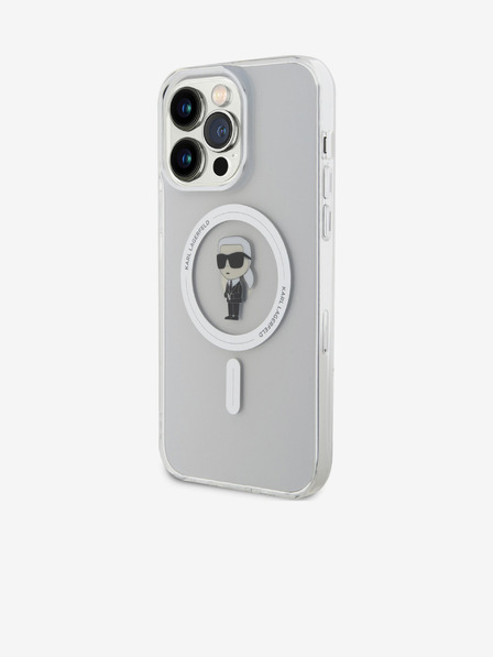 Karl Lagerfeld Karl Lagerfeld IML Ikonik MagSafe Husă Spate pentru iPhone 15 Pro Max Transparent