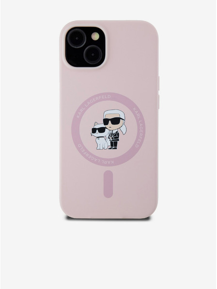 Karl Lagerfeld Husă Spate pentru iPhone 14 Karl Lagerfeld Liquid Silicone Karl and Choupette Magsafe