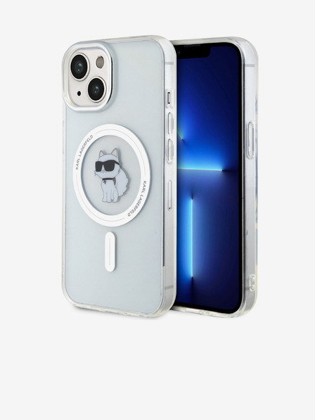 Karl Lagerfeld Karl Lagerfeld IML Choupette MagSafe Carcasă Spate pentru iPhone 15 Transparent