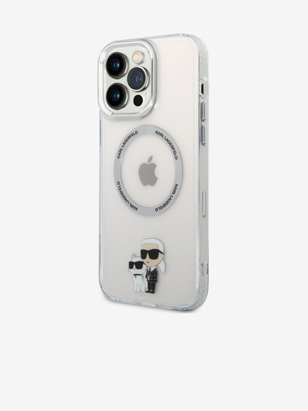 Karl Lagerfeld IML Karl și Choupette NFT MagSafe Carcasă Spate pentru iPhone 13 Pro Max Transparent Karl Lagerfeld