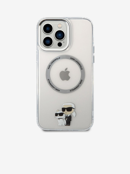Karl Lagerfeld IML Karl și Choupette NFT MagSafe Carcasă Spate pentru iPhone 13 Pro Max Transparent Karl Lagerfeld