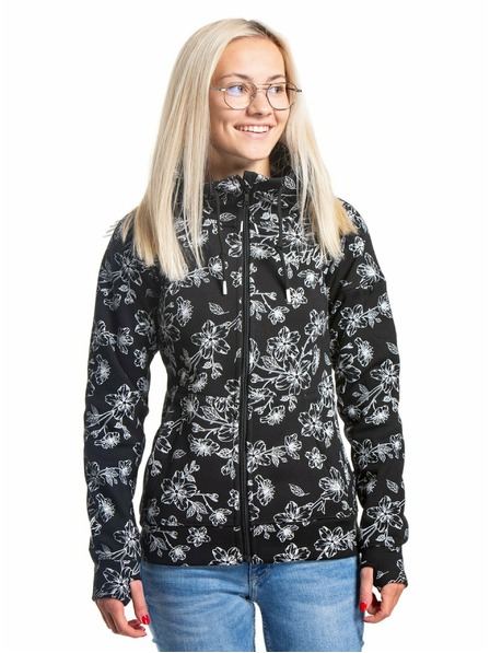 Meatfly Meatfly hanorac tehnic pentru femei Alisha Blossom Negru | Negru | Mărime