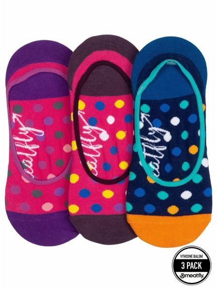 Meatfly Meatfly șosete scurte pachet triplu Navy / Fuchsia | Violet | Mărime