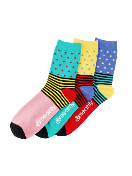 Meatfly Meatfly șosete damă Stripes Dot pachet cadou | Multicolor | Mărime