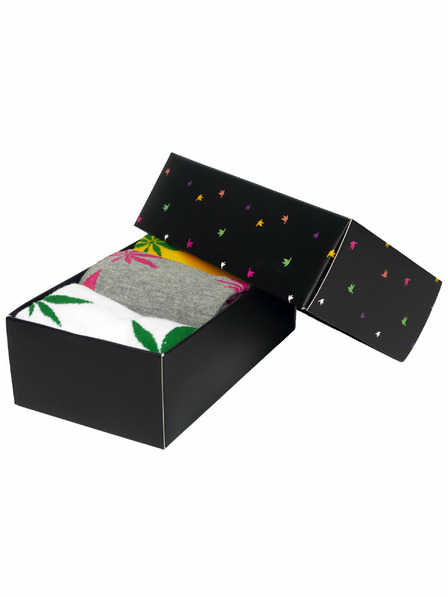 Meatfly Meatfly șosete damă Ganja Girl pachet cadou | Multicolor | Mărime