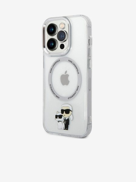 Karl Lagerfeld Karl Lagerfeld IML Karl și Choupette NFT MagSafe Carcasă Spate pentru iPhone 14 Pro Max Transparent