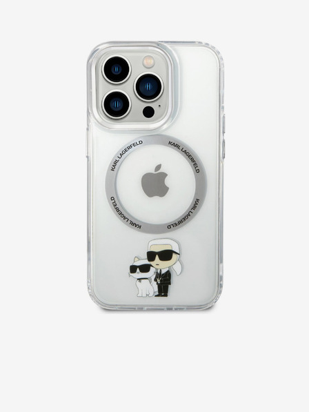 Karl Lagerfeld Karl Lagerfeld IML Karl și Choupette NFT MagSafe Carcasă Spate pentru iPhone 14 Pro Max Transparent
