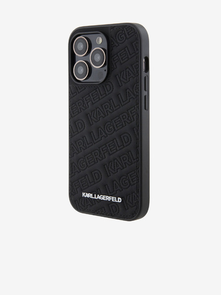 Karl Lagerfeld PU Model Matlasat Carcasă Spate pentru iPhone 15 Pro Max Negru Karl Lagerfeld