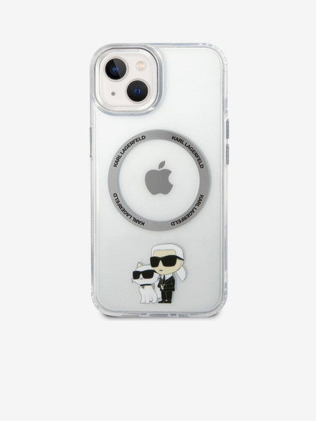 Karl Lagerfeld Karl Lagerfeld IML Karl and Choupette NFT MagSafe Carcasă Spate pentru iPhone 14 Transparent