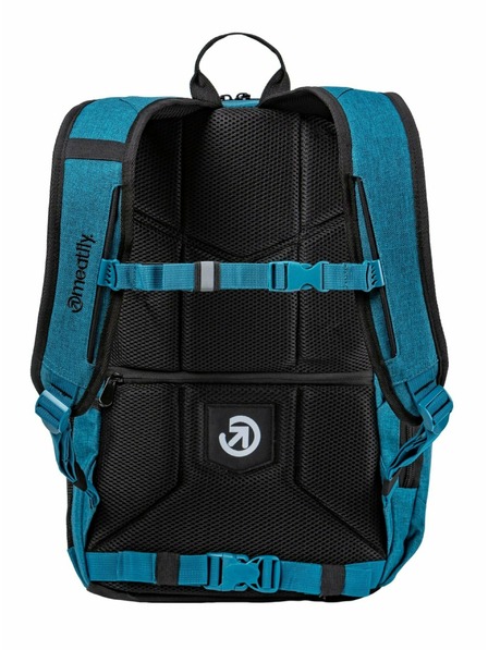 Meatfly Meatfly rucsac Basejumper Petrol Heather / Black 22 L | Albastru | Volum 22 L