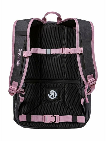 Meatfly Rucsac Meatfly Basejumper Pink / Charcoal Heather 22 L