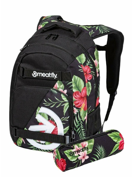 Meatfly Rucsac Meatfly Exile Tropical Black 24 L | Negru | Volum 24 L
