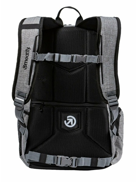 Meatfly Rucsac Meatfly Basejumper Grey Heather / Black 22 L | Negru | Volum 22 L
