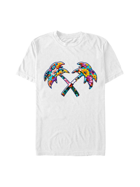 ZOOT.Fan Tricou alb Trainer Spotter Cross Palm Flowers