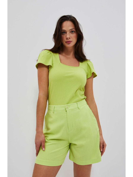 Moodo Pantaloni scurți Moodo verde deschis, pentru femei