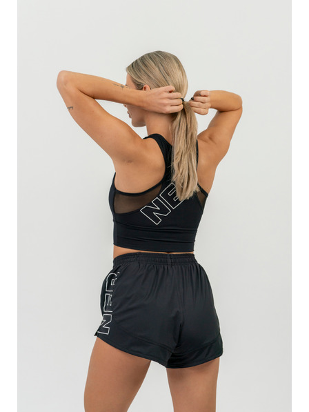 Nebbia Pantaloni scurți FIT Activewear cu buzunar ascuns 442 XS,negru