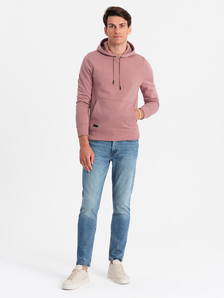 Ombre Clothing Hanorac cu glugă din bumbac BASIC pentru bărbați Ombre Clothing