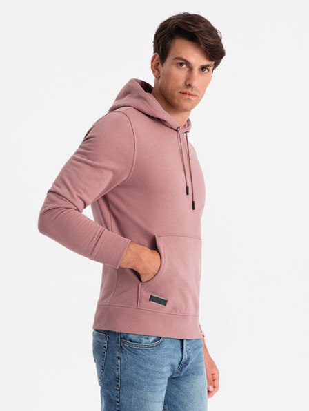 Ombre Clothing Hanorac cu glugă din bumbac BASIC pentru bărbați Ombre Clothing