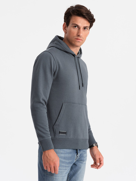 Ombre Clothing Hanorac cu glugă și buzunar din bumbac BASIC pentru bărbați Ombre Clothing