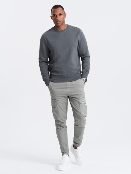 Ombre Clothing Hanorac din bumbac BASIC pentru bărbați Ombre Clothing
