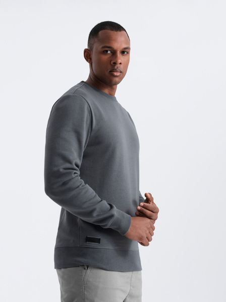 Ombre Clothing Hanorac din bumbac BASIC pentru bărbați Ombre Clothing