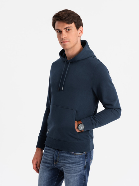 Ombre Clothing Hanorac cu glugă și buzunar din bumbac BASIC pentru bărbați Ombre Clothing