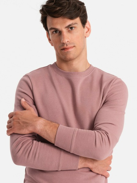 Ombre Clothing Hanorac bărbătesc BASIC din bumbac cu glugă BASIC roz închis Îmbrăcăminte Ombre